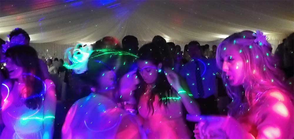 Dancing at mobile disco in Cheltenham